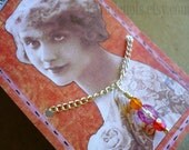 Charming Little Bead Pendant Necklace on Quote Gift Card - Don't look back