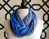 Navy Royal Baby Blue Tricolor Tuesday Infinity Scarf