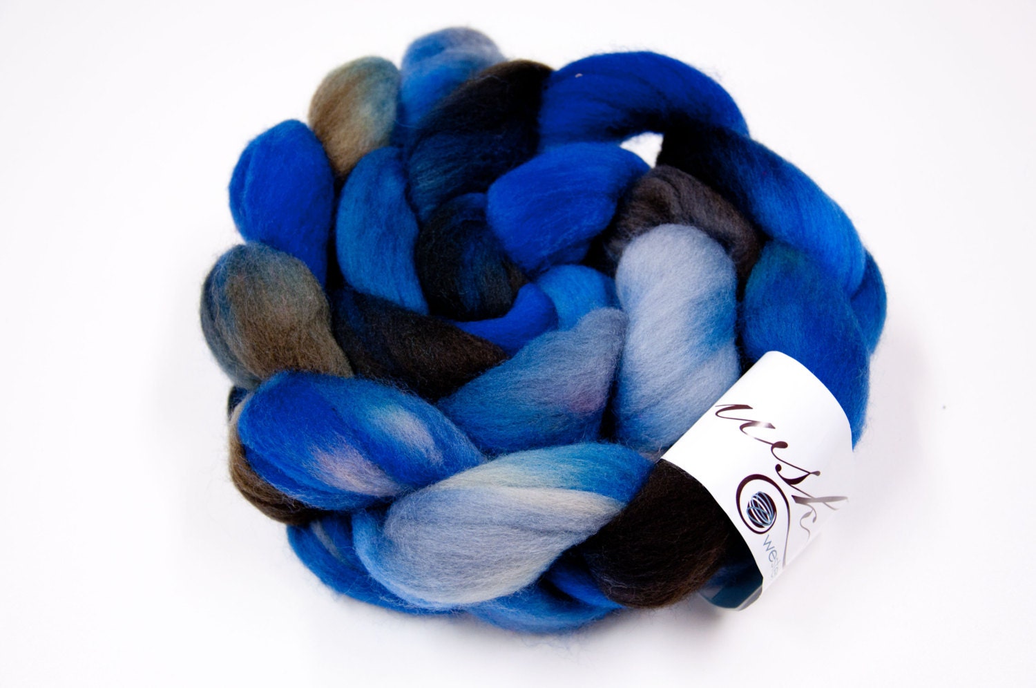 Polwarth Wool Spinning Fiber Roving Top - "Skyline"