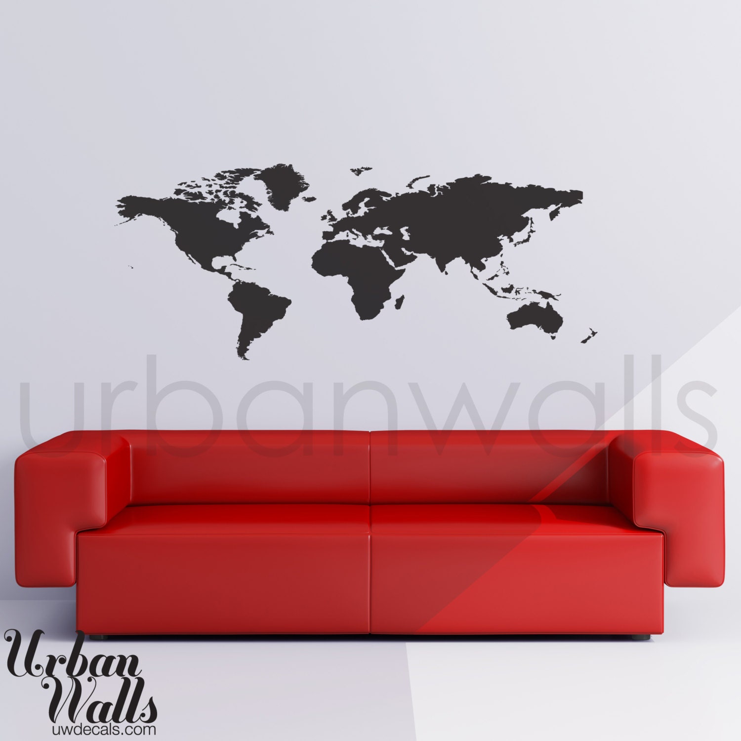Vinyl Wall Sticker Decal Art - World Map