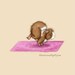 Yoguineas - Crane Pose - Cute Guinea Pig Yoga Art Print