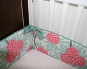 Designer Caitlin WIlson Bumper- Mint Fleur Chinoise- Pick your details