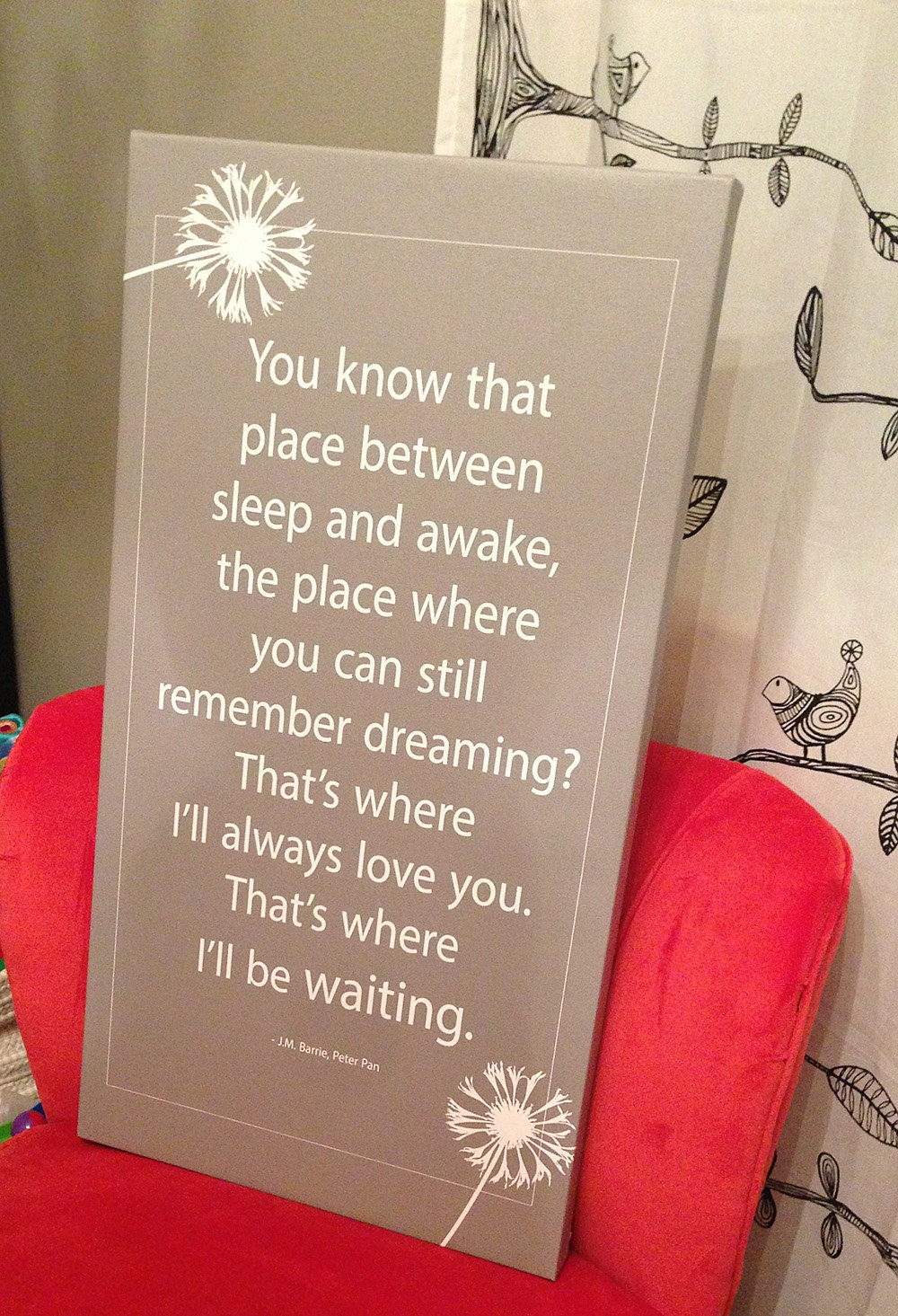 Peter Pan Quote-Canvas Art 16x30