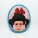 Origami girl felt brooch