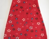 Baby Fleece Sleep Sack - Bunting - Red with Stars- Size L (6-18 months)