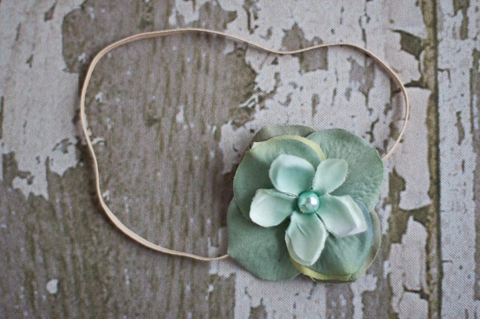 turqoise newborn headband