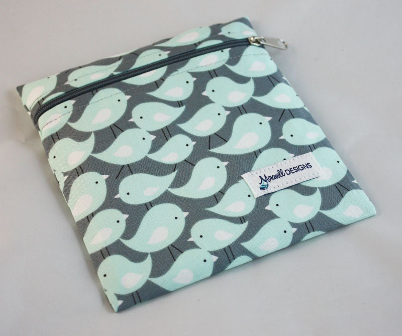 Zippered Coin Purse Flock Together Grey iPhone 5