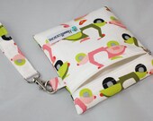 Wristlet Key Chain Coin Purse Scooters Too - Organic Fabric