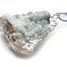 Celestite Crystal Cluster Pendant Silver Dipped