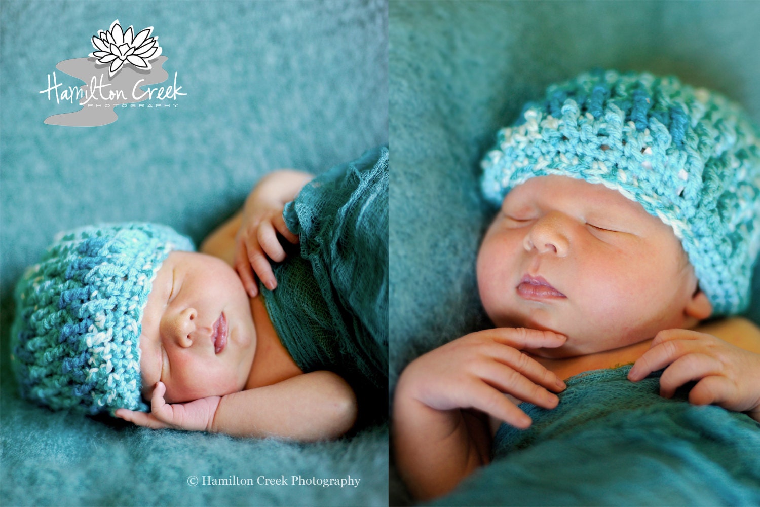 Classic Ribbed Crochet Baby Hat- Hand Knit Ocean Blue Beanie- Newborn Photo Prop- Baby Girl Hat- Baby Boy Hat- Infant Hat- Toddler Hat