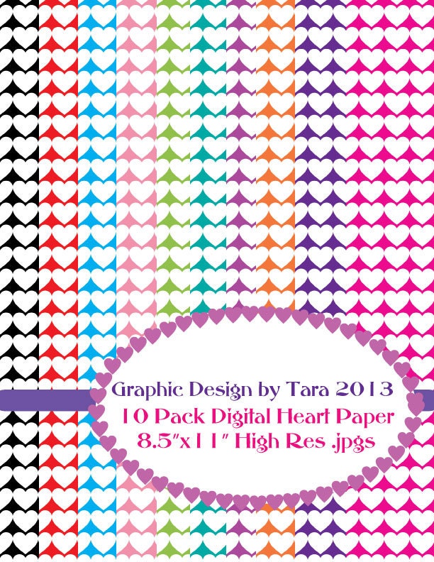 Heart Paper Digital Paper For Personal and Commercial Use