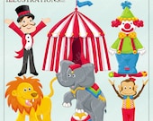 Big Top Circus Cute Digital Clipart for Card Design, Scrapbooking, and Web Design Il_170x135