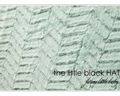 Harbor Grey Chevron Baby Blanket 36x28 Soft Cuddle Fabric
