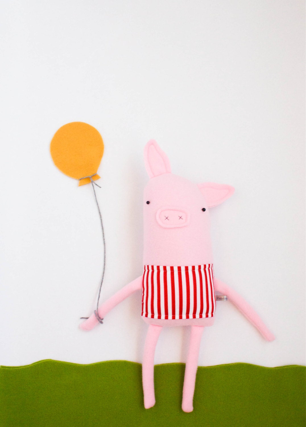 Plush Pig Friend- Finkelstein's Center Handmade Creature