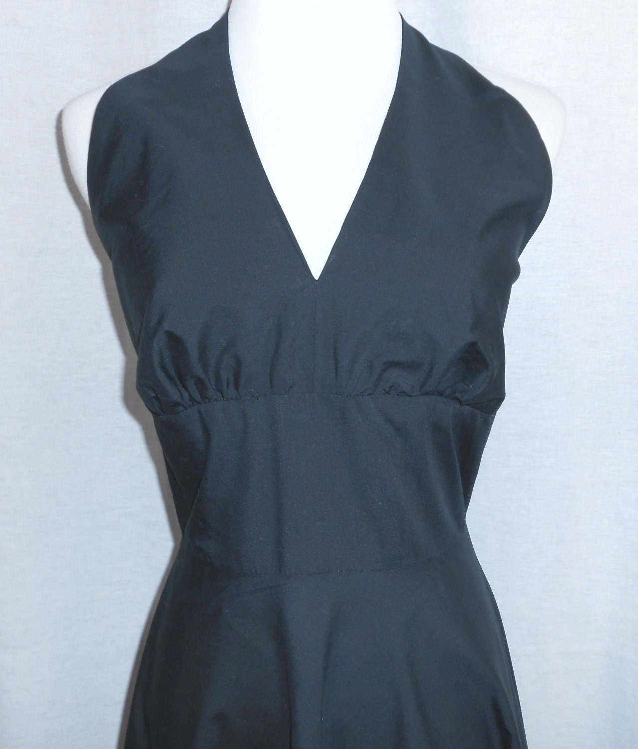 Women's Black Handmade Classic "Marilyn" Halter Dress
