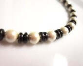 Magnetic Hematite Anklet - Magnetic Pearl Beads, Magnetic Domed Beads