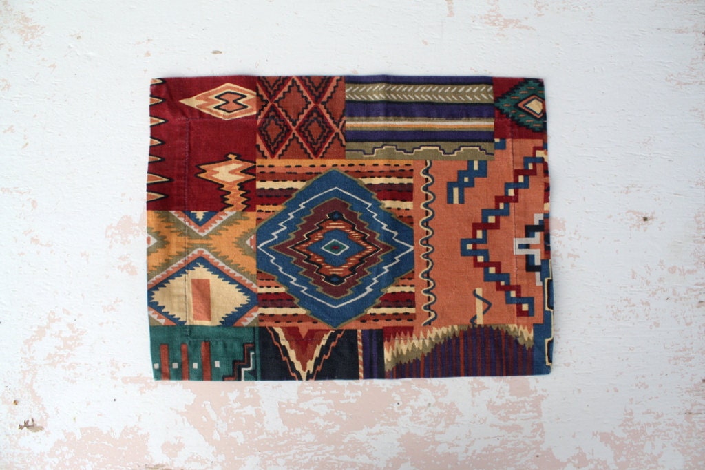 southwest placemat set // vintage handmade desert placemats // set of 8