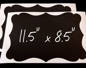 Two Chalkboard Vinyl Wall Decals - Two 11.5" x 8.5" - Great for the kitchen, office or anywhere in your home