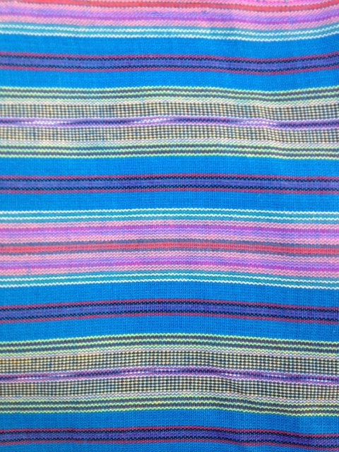 Mexico Blue  1 Yard, Organic cotton,  Hand loomed