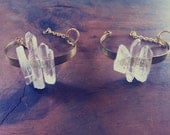 Quartz Crystal Bracelet, Cuff Bracelet