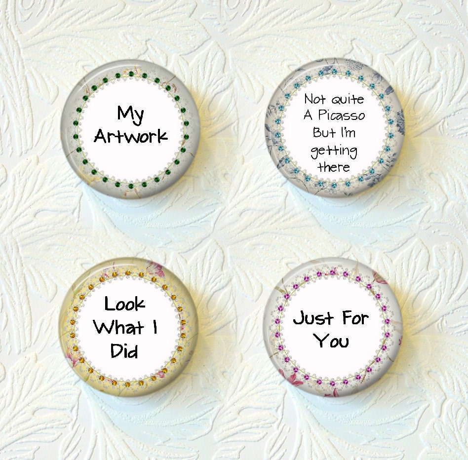 Magnet Set Of 4  Show-Off Accomplish Encouragement Sayings Buy 3 get 1 Free 100M