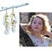 Mother of Pearl Earrings, Repurposed Jewelry, Button Earrings