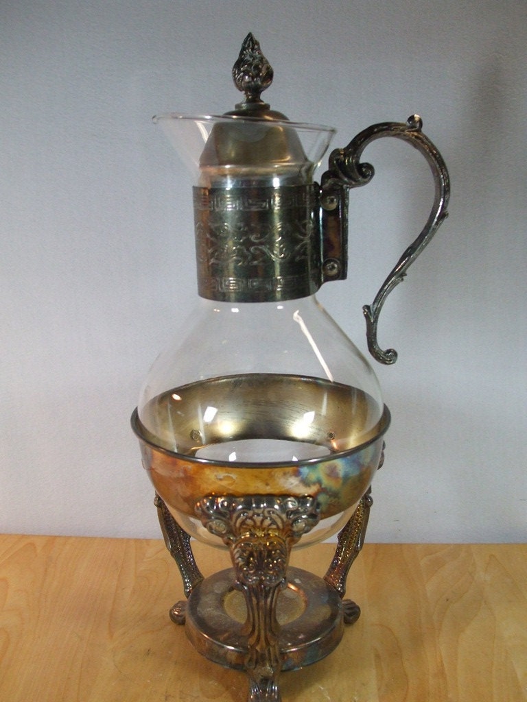 Vintage Silver Coffee Warmer by trappedintheattic on Etsy