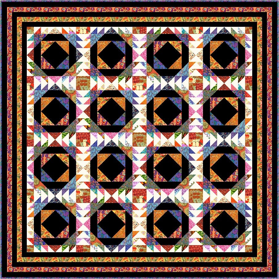 NEW - TAINTED LOVE - Quilt Addicts Precut Patchwork Quilt Kit 84 Inch Queen size