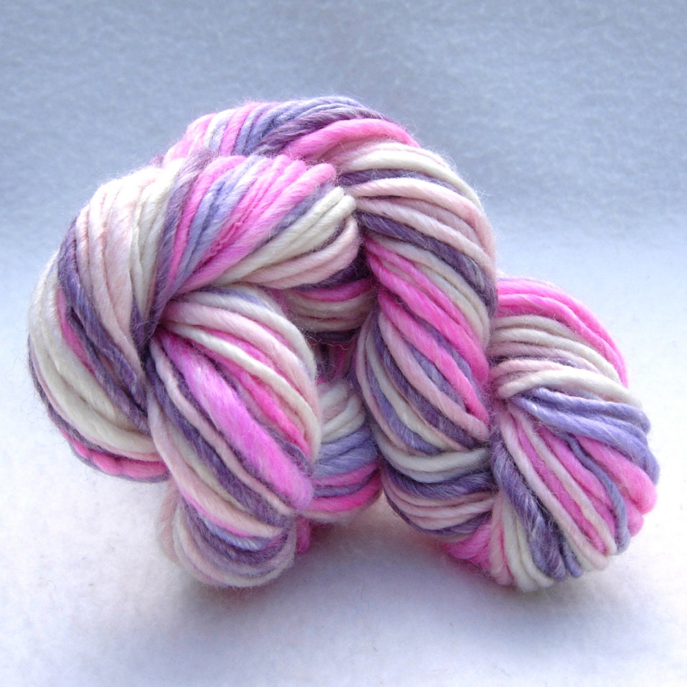Self Striping Sassy  - 60 yards Thick and Thin Handspun yarn