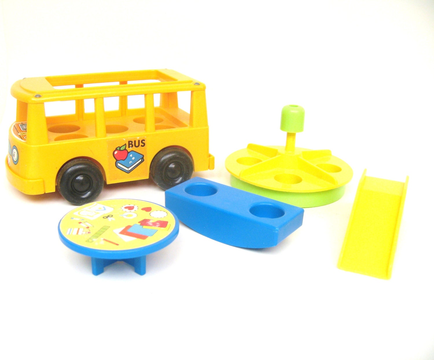 Vintage Fisher Price Nursery School Accessories