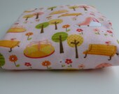 Flannel Fitted Crib Sheet - Pink Playground