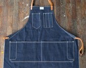 No. 325 Artisan Apron in Cone Selvage Denim & Horween Leather