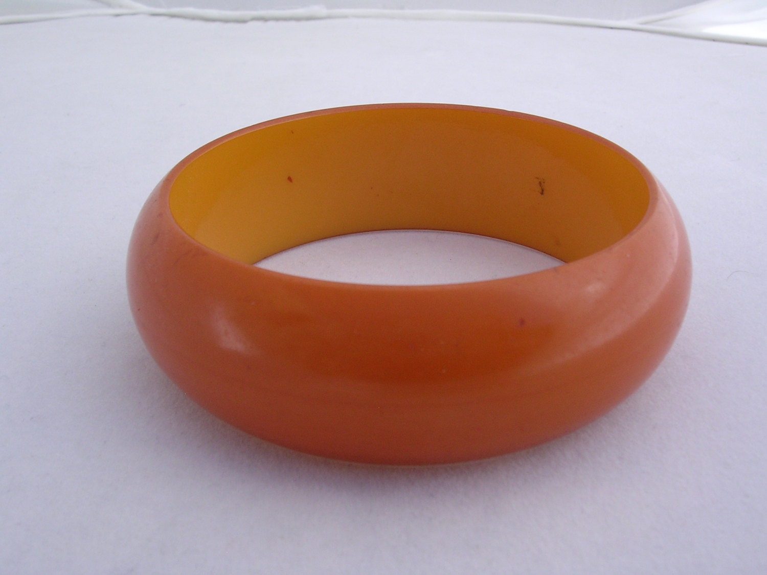 Vintage Amber Coloured Plastic Bangle