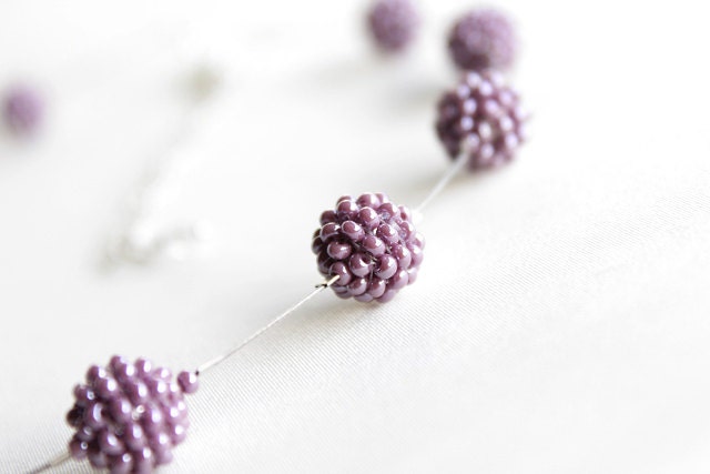 Purple Floating Necklace. Handmade, Simple and Elegant. Perfect for a Special Occasion or Every Day Wear.