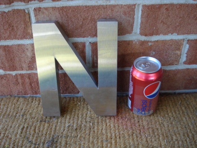 Vintage Reclaimed 8" Metal Sign Letter N