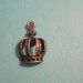 Set of 12 antique bronze crown charms
