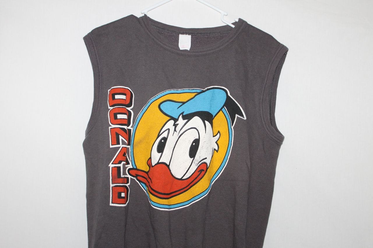 Charcoal Grunge Donald Duck Sleeveless Disney Top