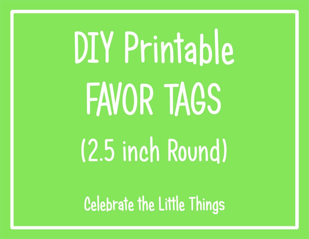 DIY Favor Tags : 2.5 inch Circle or Square, Personalized (No Speicial Tools Needed for Squares) Il_570xn