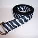 S Women's Ribbon Belt - Black and White Zebra - Small - Ready to Ship