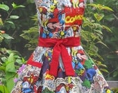 Marvel Comic Action Heros Apron-Vintage- Full of Twirl Flounce-Very Limited Edition