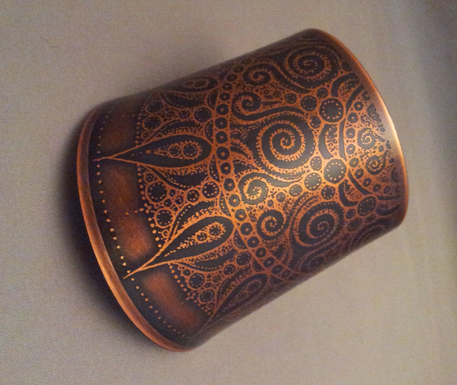 Copper Mandala Cuff
