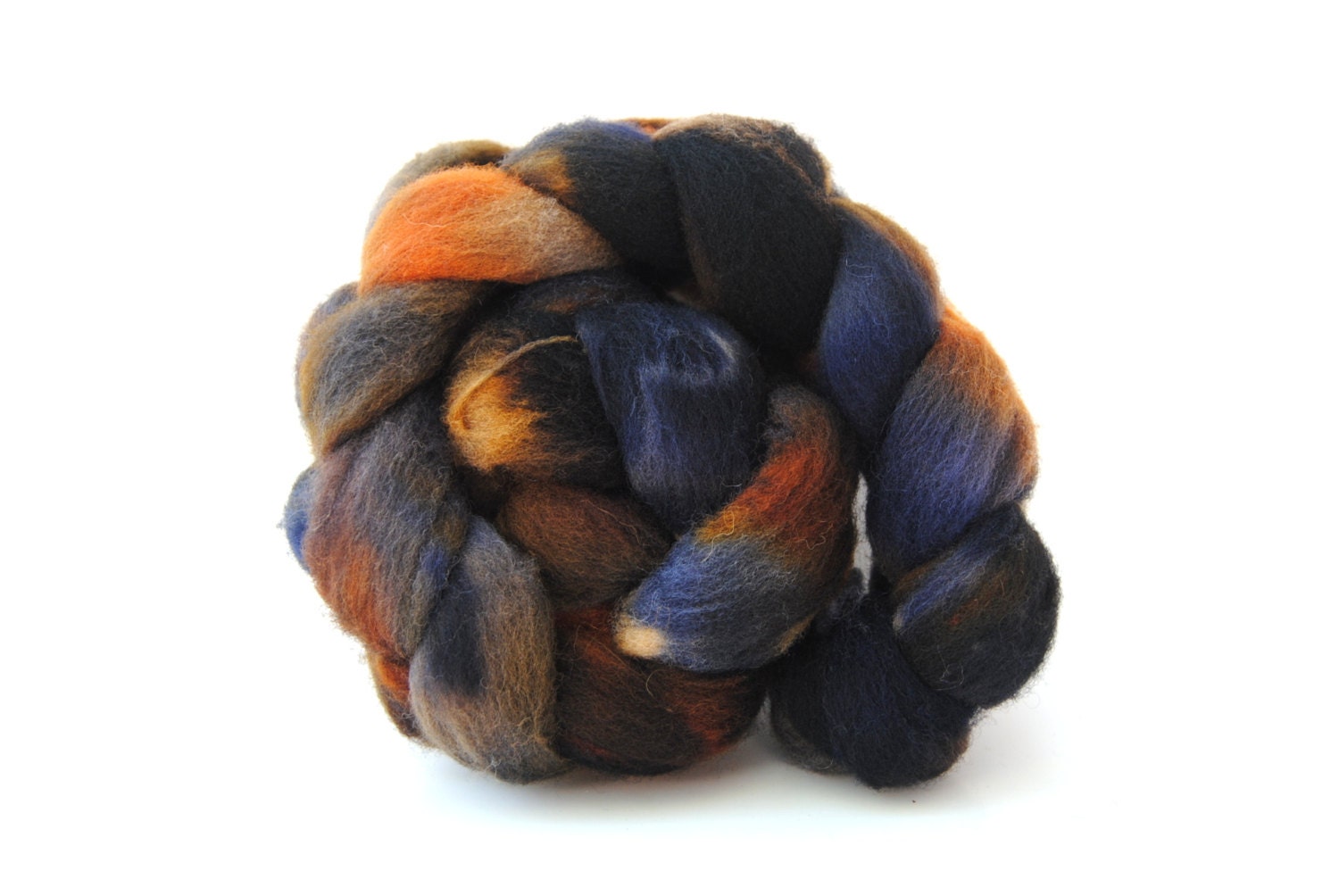 DARK AND BROODY Hand-Dyed Southdown Combed Top/Roving-4 ounces
