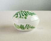 Vera Mikasa Lacy Fern Green Covered Egg Box Bone China