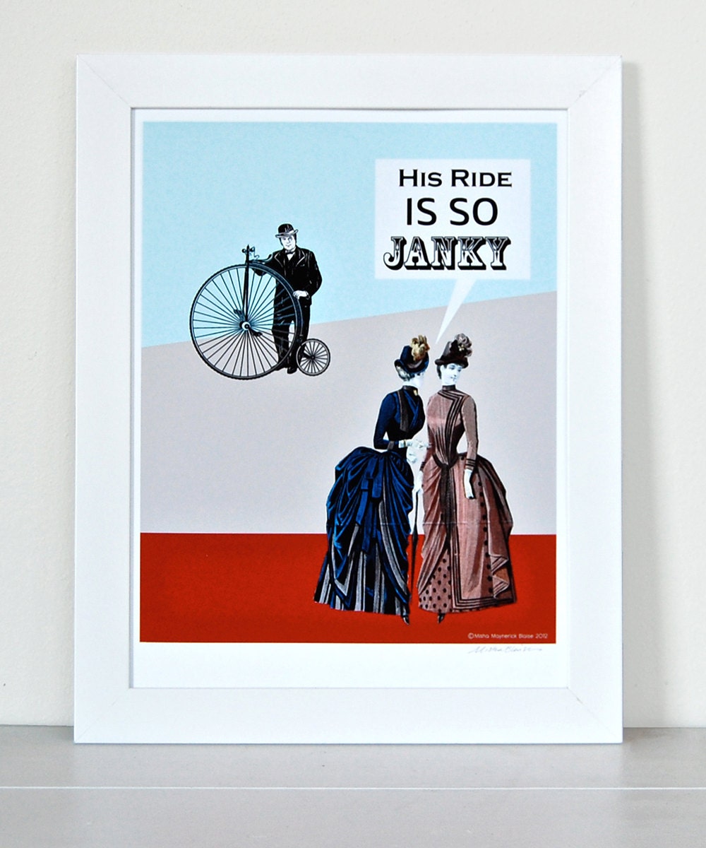 Typography Art, Office Art, His Ride is So Janky