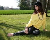 Yellow Top Batwing Sleeve Feminine And Sexy More Colors Size S M L XL