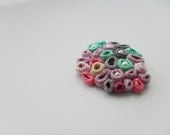Crochet brooch - Barnacles and perls