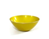 Yellow Emalox Bowl, Anodized Aluminum, Mid Century Modern