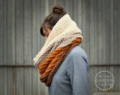 Ombré Cowl Scarf in Ginger