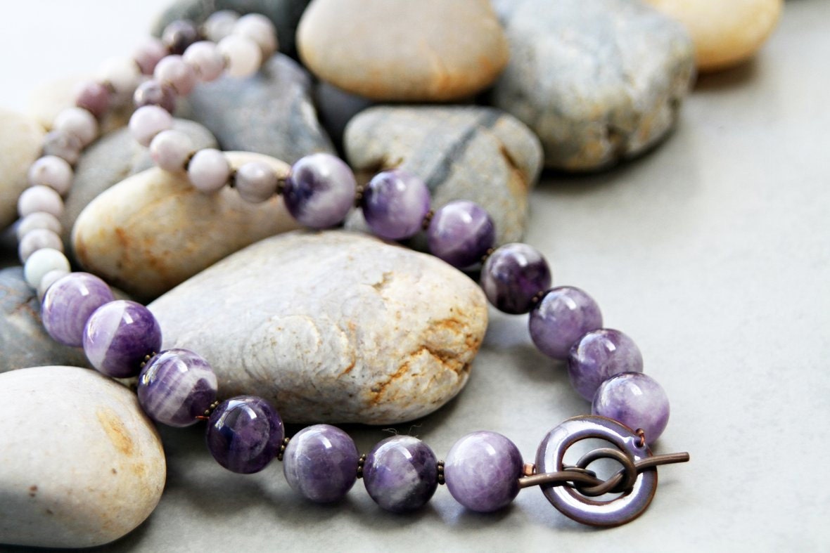 African Violet - Jumbo Amethyst Necklace with Feature Toggle
