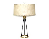 Mid-Century Modern Tripod Lamp with Fiberglass Shade